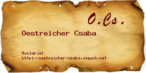 Oestreicher Csaba névjegykártya